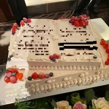 京王プラザホテル札幌の画像｜誓約書の形のケーキはとても可愛かったです！
