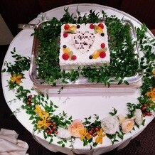 ＰＥＮＴＨＯＵＳＥ　ＴＨＥ　ＴＯＫＹＯ　ｂｙ　ＳＫＹＨＡＬＬ（ペントハウス　ザ　トウキョウ　バイ　スカイホール）の写真｜ケーキカットのケーキです。