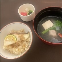 八芳園の画像｜量が多すぎずちょうどいいです。
香の物と、みぞれ椀の中のごま豆腐が本当に美味しかったです。