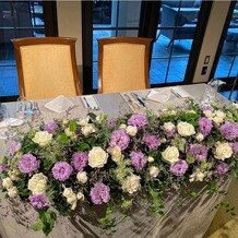横浜迎賓館の写真｜プラン内の装花にしました！一番人気だそうです。