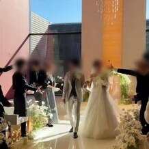 アクアリュクスの写真｜会場でフラワーシャワーが出来ます