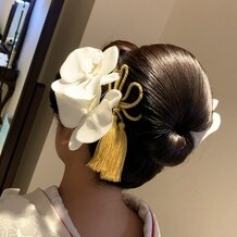 東郷神社／東郷記念館の写真｜白無垢の時のヘアセット。新日本髪。