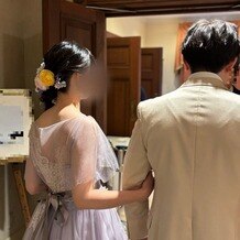 那須高原ミッシェルガーデンコート／那須高原セント・ミッシェル教会の写真｜お色直し入場前