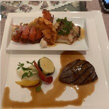 スイート ヴィラ シーンズの画像｜お肉もお魚もえびもどれもおいしかった。