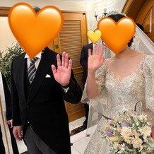 ホテルオークラＪＲハウステンボスの写真｜新婦入場前に写真撮ってくれました