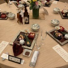 会津・東山温泉　御宿 東鳳の写真｜6人がけの丸いテーブルでした。