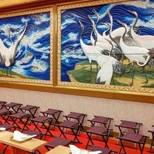 ホテル雅叙園東京の画像｜神殿の鶴の絵。縁起が良いとのこと