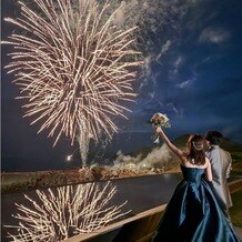 オテルグレージュ（HOTEL GREGES）の画像｜ガーデンスペースでの花火演出