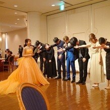 プライベートガーデンウェディング＆ＨＯＴＥＬ　ＳＯＵＳＥＩ（ホテルマリターレ創世　佐賀）の写真｜同期による余興