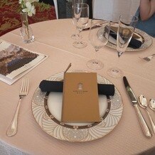 ホテルニューグランドの写真｜お食事のメニュー表。持込もありですが会場仕様もいいですね