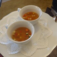 スタイリッシュウェディング　ヴィーナスコート　長野の写真｜朝食の温かい野菜スープで緊張がほぐれました