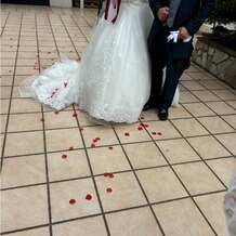 スタイリッシュウェディング　ヴィーナスコート　長野の写真｜お庭の写真です
この日は少し曇りでしたが、それでもとても映ます
