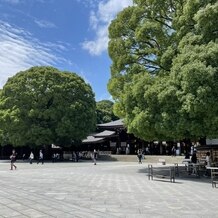 FOREST TERRACE　明治神宮・桃林荘の画像｜明治神宮外観。ビルは映り込まない点が魅力的。2本の木は夫婦を表しているとのこと。