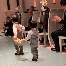 アルカーサル　ビエントスの写真｜ピローリングを持ってくる我が甥達