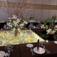 ＴＨＥ ＳＡＩＨＯＫＵＫＡＮ ＨＯＴＥＬ（長野ホテル 犀北館）の写真｜大水槽を使ったテーブルアレンジ