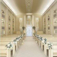 アーククラブ迎賓館　郡山の写真｜純白のチャペルです。
私の憧れのチャペルでした。
