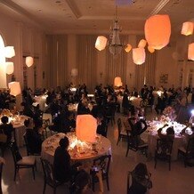アーククラブ迎賓館　郡山の写真｜披露宴中にみんなでランタンをあげる演出をしました
