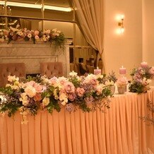 アーフェリーク迎賓館　岐阜の画像｜新郎新婦席の装花です！