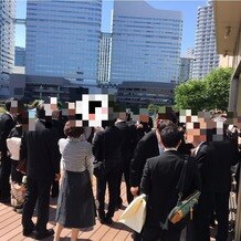 アニヴェルセル みなとみらい横浜の画像｜テラス席では開放的な感じでリラックスしてお祝いできました。