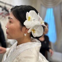 ルシェルアンジュ水戸 ウエディングシャトーの写真｜和装のヘアセット