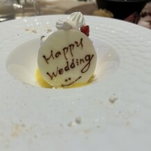 ｔｈｅ　Ｔｅｒｒａｃｅ（ザ テラス）の写真｜私も結婚したばかりだったので、デザートを個別に用意していただきました！めちゃ嬉しかったです。