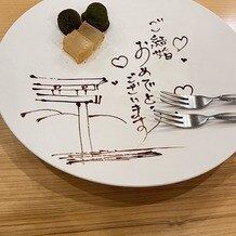 平安神宮会館の写真｜商談中に飲み物と別でサプライズ的にいただいたプレートです。