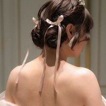 ＲｉＮ　ＳＱＵＡＲＥ（リン スクエア）の写真｜挙式～披露宴前半の髪型。
ヘアメイクリハーサルはしませんでしたが可愛くしてもらえました！
