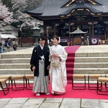 妻沼聖天山の写真｜式後の記念撮影