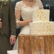 ララシャンスガーデン　東京ベイの写真｜金箔のみオプション
外側生クリーム
中はチョコケーキにしてもらいました