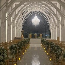 ララシャンスガーデン　東京ベイの写真｜チャペルが夜はとっても素敵でした