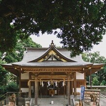 高宮庭園茶寮の画像｜挙式は高宮八幡宮にて神前式をしました。