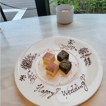 東京　九段会館テラス（登録有形文化財）の写真｜試食でのデザートプレート！どっちもおいしかった！