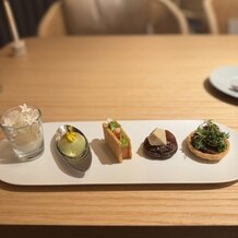 ｕｎｅ osaka（ユヌ 大阪）の写真｜試食はフィンガーフードで5種類用意していただきました。