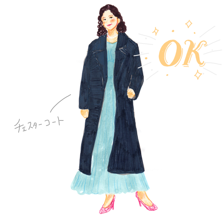 結婚式にOKなコート_チェスターコート