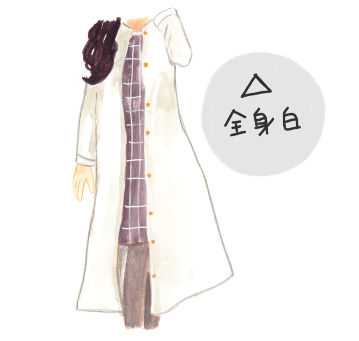 結婚式にNGなコート_全身白のコート