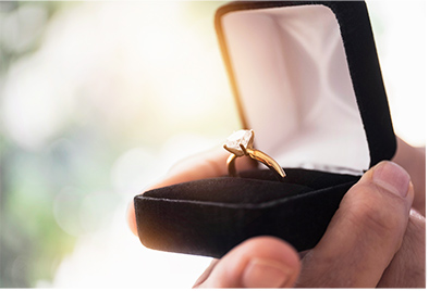 プロポーズのときに婚約指輪を贈るために
