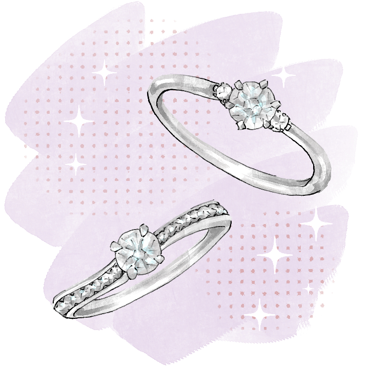 メレダイヤモンドの婚約指輪