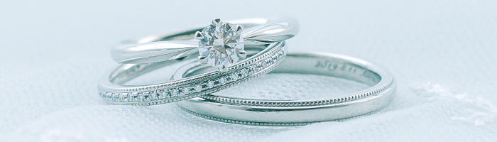 ミル打ち（ミルグレイン）の結婚指輪