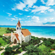 アリビラ・グローリー教会／チュチュリゾートウエディング：沖縄の雄大な大自然に佇む優美なチャペル。人気リゾートで寛ぎの滞在型ウエディングを