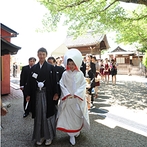 神戸北野　ハンター迎賓館：歴史ある北野の街に佇む、憧れの神前式が叶う会場へ。貸切空間でおもてなしを存分に楽しむ結婚式を