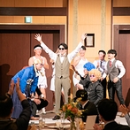 ホテル メルパルク熊本：テーブル対抗ゲームや歌とダンスで盛りあげる友人の余興など、会場が一体となって楽しめる参加型の披露宴