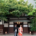 名古屋　河文：長い歴史を紡いできた老舗料亭で、憧れの和装で結婚式を。評判の高い料理や挙式会場の雰囲気が魅力だった
