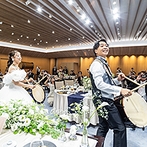 FOREST TERRACE　明治神宮・桃林荘：ふたりや和太鼓仲間による大迫力の演奏に感動。両親への手紙で普段は言えない感謝を伝えることができた