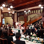 国指定重要文化財 旧松本邸（THE INDUSTRY CLUB OF WEST JAPAN）：会場レイアウトやブーケなど、プランナーが細かくアドバイス。温かいスタッフに囲まれて幸せな一日が叶った