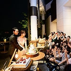 アンダーズ 東京（Andaz Tokyo）：東京の夜景をバックにケーキカット！絶景とともにデザートビュッフェを楽しんでもらい、ゲストと触れあった