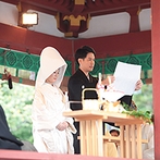 KOTOWA 鎌倉 鶴ヶ岡会館：念願の神前式は花嫁行列もいい思い出に。舞殿にあがると気持ちいい風が吹き抜ける奇跡のようなシーンも