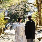 THE KIKUSUIRO NARA PARK （菊水楼）：日本の伝統を感じる神社での挙式もおすすめ。ゲストが待ち時間に楽しめるアイテムを用意してみては