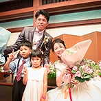 大阪城西の丸庭園 大阪迎賓館：普段は入ることのできない空間で、ゲストとのふれ合いを満喫。甥と姪のサプライズもあり心温まるパーティに