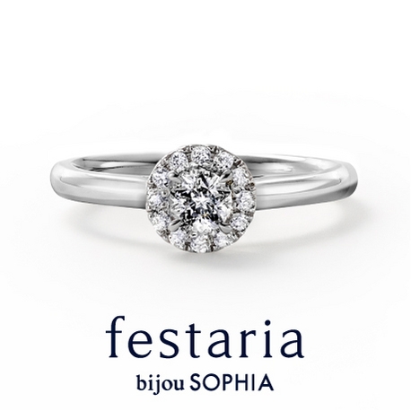 festaria bijou SOPHIA:【Sourire（スリール）】愛を誓う教会のステンドグラスを表現したサイドビュー