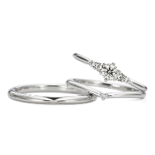 K.UNO BRIDAL（ケイウノ ブライダル）:【コロッラ（メレダイヤ）】細身で軽やかに身に着けられる結婚指輪